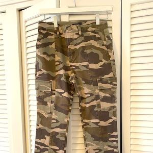 J Crew Camo Print utility pants with slim cropped leg